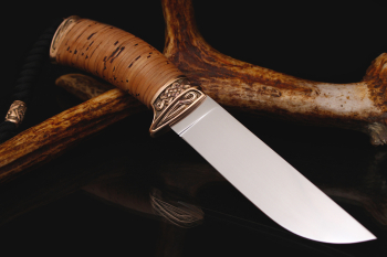 Нож "Филин" Bohler К340, рукоять береста.